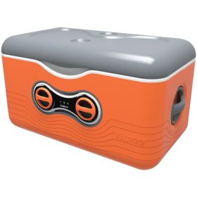 Kaleigo KAL-ORANGE 47.5-Quart Cooler with Removable Bluetooth Speaker (Orange)