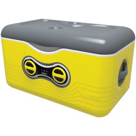 Kaleigo KAL-YELLOW 47.5-Quart Cooler with Removable Bluetooth Speaker (Yellow)