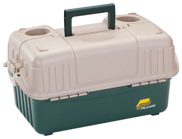 Plano Hip Roof Tackle Box w/6 trays - Green/Sandstone