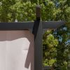 Outdoor Patio Steel Frame Gazebo Pergola with Grey Water Resistant Sun Shade
