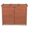 Outdoor 34-inch x 62-inch Wooden Storage Shed with Lockable Doors