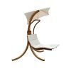 Modern Porch Swing Lounger Chair with Umbrella and Cushion