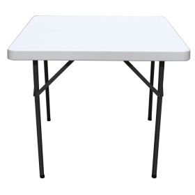 Square 36-inch Folding Table with Gray HDPE Plastic Top