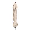 Stylish 9-Ft Patio Umbrella with Crank and Tilt in Dark Navy and White Stripe