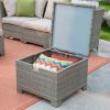 Natural Outdoor Wicker Resin Patio Furniture Conversation Set