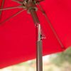 Sunbrella 9-Ft Patio Umbrella with Deluxe Tilt in Antique Bronze with Red Shade