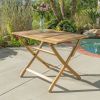 Outdoor Large Wood Folding Patio Dining Table 27.5 x 43.5 inch