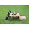 Outdoor Portable Folding Table with Carry Bag with Solid Wood Top