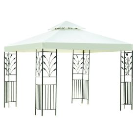 10 x 10 Ft Outdoor Patio Steel Frame Gazebo with Vented Top Canopy