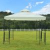 10 x 10 Ft Outdoor Patio Steel Frame Gazebo with Vented Top Canopy