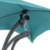Teal Single Person Sturdy Modern Chaise Lounger Hammock Chair Porch Swing