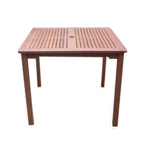 Outdoor Garden Deck Patio Dining Table 35-inch Square with Umbrella Hole