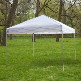 White 10-Ft x 10-Ft Outdoor Canopy Tent Gazebo with Steel Frame and Carry Bag