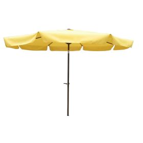Yellow 10-FT Crank Lift Patio Umbrella with Aluminium Pole