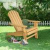 Yellow Wood Adirondack Chair for Patio Garden Outdoor