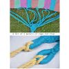 Creative Canvas Rainbow Stripe Quilted Fabric Hammock Foldable Hammock 110*31"